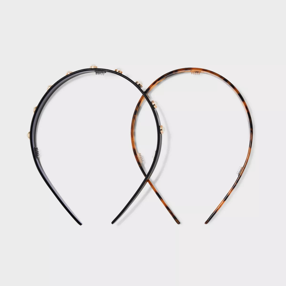 Skinny Acrylic Headband Set 2pc - A New Day™ Black | Target