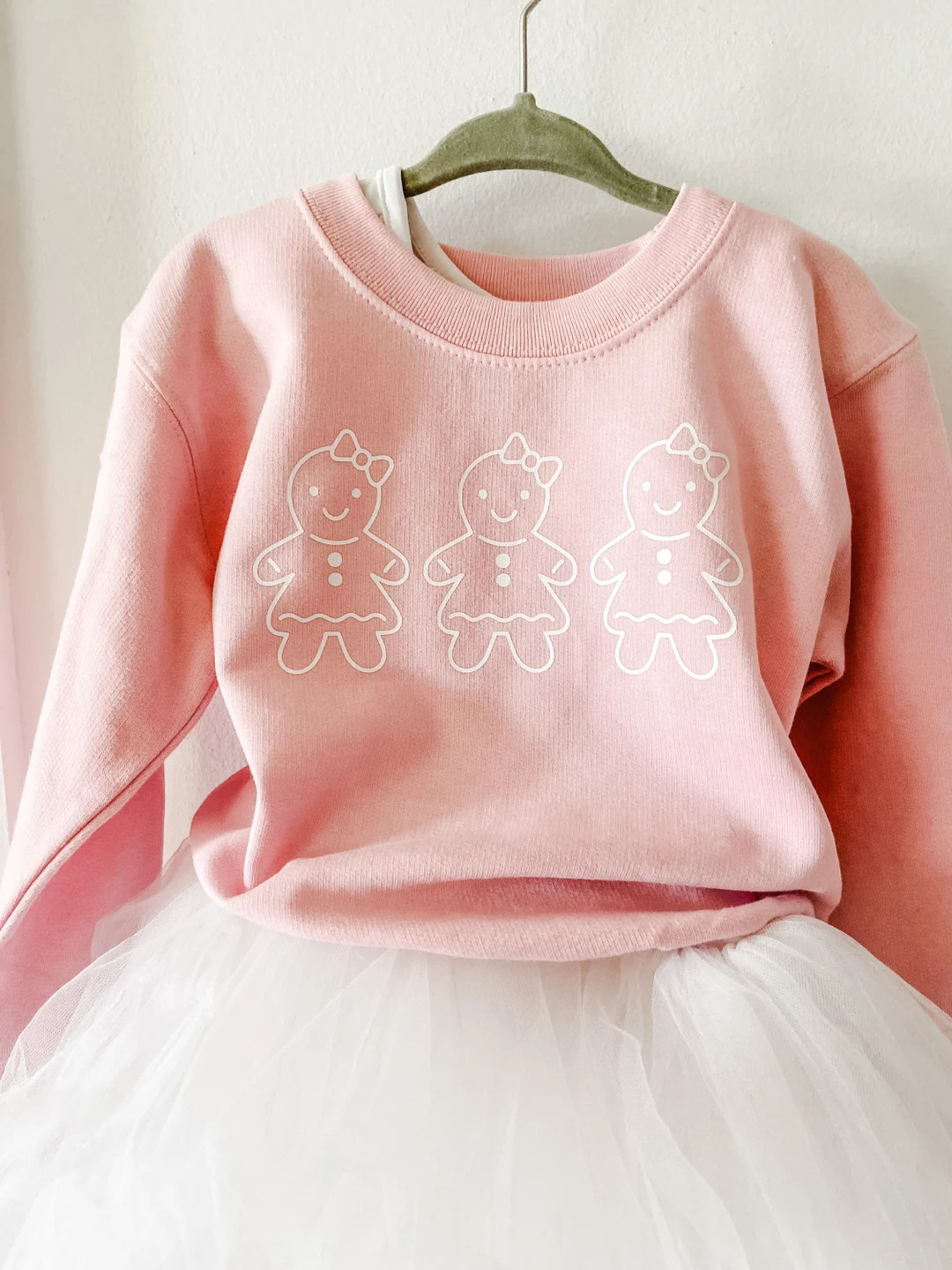 Pink Gingerbread Toddler Sweatshirt | Christmas, Holiday shirt | Etsy (US)