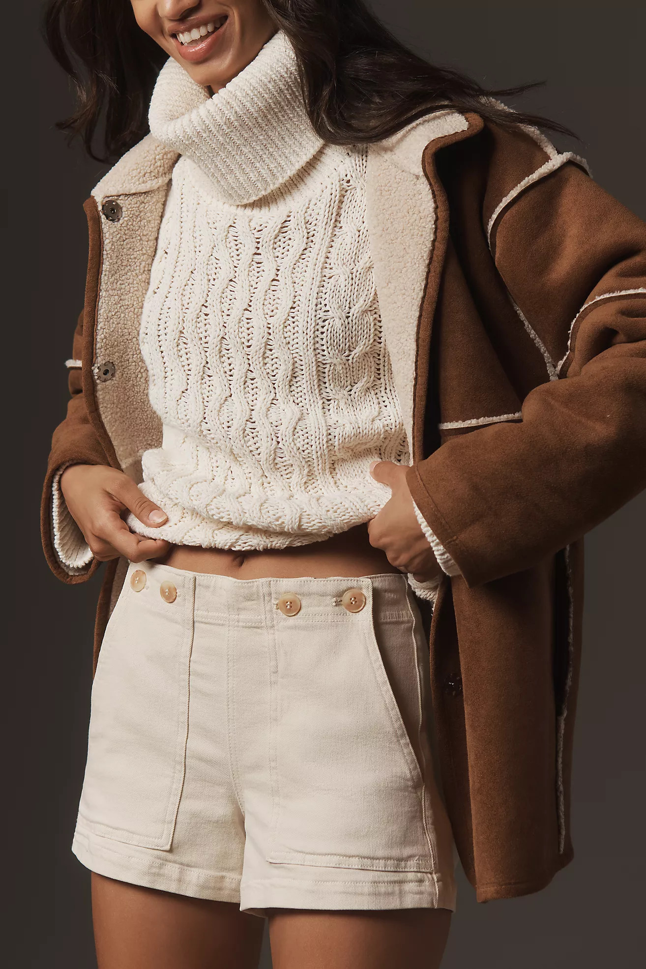 The Kit High-Rise Utility Shorts by Pilcro | Anthropologie (US)