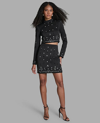 BCBG Women's 2-Piece Beaded Top and Skirt Set - Macy's | Macy's
