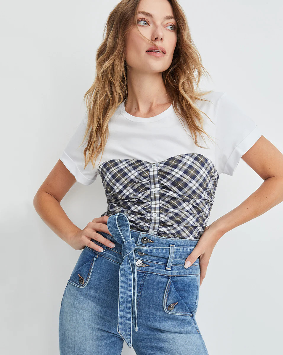 Rainier Corset-Layer Top | Veronica Beard