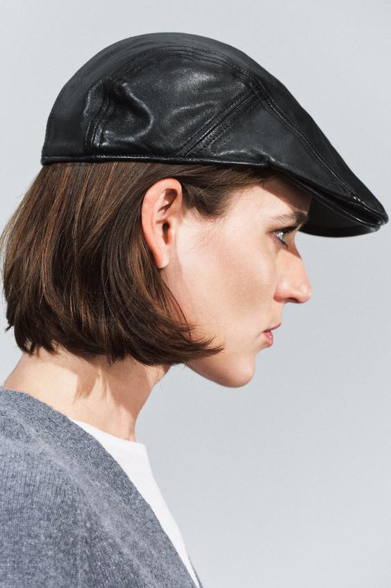 100% LEATHER VISOR | Zara US