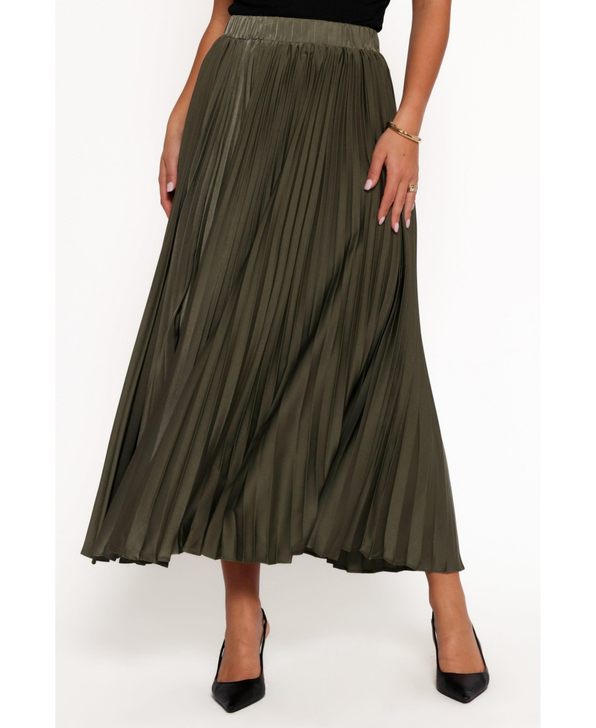 Petal and Pup Women's Polina Pleated Maxi Skirt - Green | Macy's