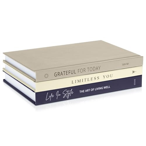 Book Decor Set – Decorative Books for Home Decor, Dark Navy Indigo Blue Accents for Coffee Table, Entry Table or Shelves, Fake Books for Bookshelf Decoration | Amazon (US)