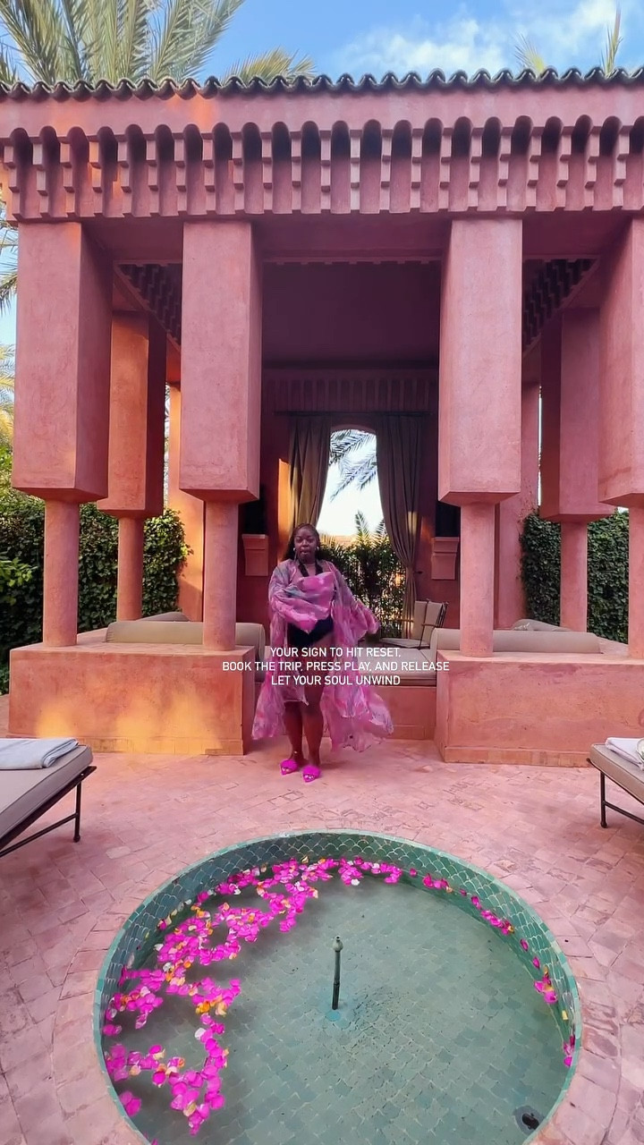 Reminder: Wellness is the Ultimate Destination ✨
Traveling isn’t just a hobby for me—it’s a form of release, a way to reset, and a path to healing. I dive into this in my latest episode of @revealitallpod. 

In Episode 7, I share how travel became my therapy —a release for my mind, body, and soul. From cenotes in Tulum to Marrakech vibes, it’s all about freedom and wellness.

Tune in now! Drop a ✈️ in the comments for a direct link of the podcast episode, or head to the link in my bio.

💖 Live freely. Love the life you live

📍 @amanjena | Marrakech Morocco

___
#wellness #healingjourney #RevealItAllPodcast #victorious23 #selfcare #resetroutine #wellnesstrip #selfcarepodcast