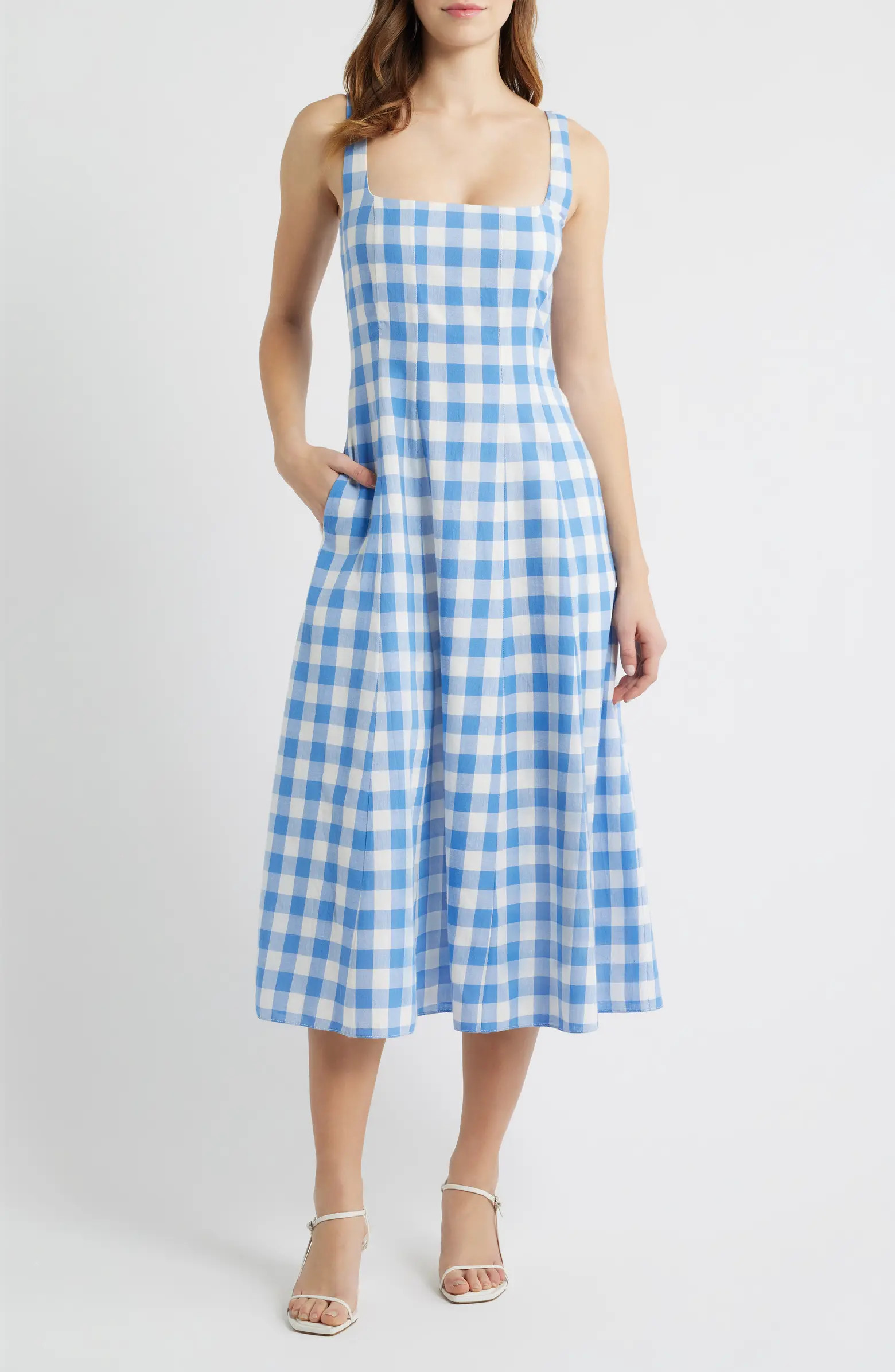 Ardena Organic Cotton Ginghanm Dress | Nordstrom