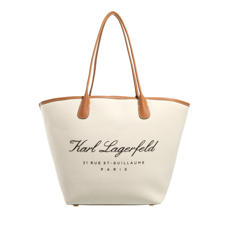 Karl Lagerfeld Hotel Karl  Medium Canvas Bag Natural Canvas Tan | Shopper | Fashionette (DE)