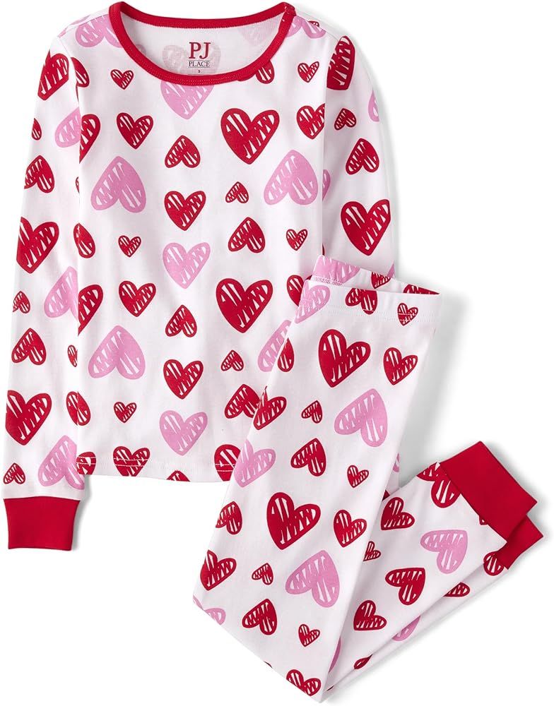 The Children's Place Unisex-Kid's Valentine's Day Long Sleeve Top and Pants Snug Fit 100% Cotton ... | Amazon (US)