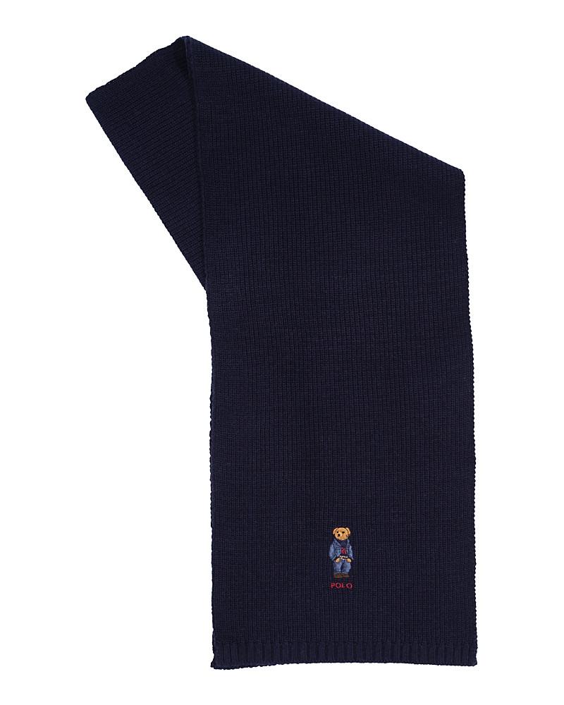 Polo Ralph Lauren Solid Denim Bear Scarf | Bloomingdale's (US)