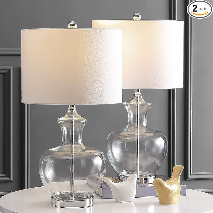 SAFAVIEH Lighting Collection Bilsor Clear/ Chrome 25-inch Bedroom Living Room Home Office Desk Ni... | Amazon (US)