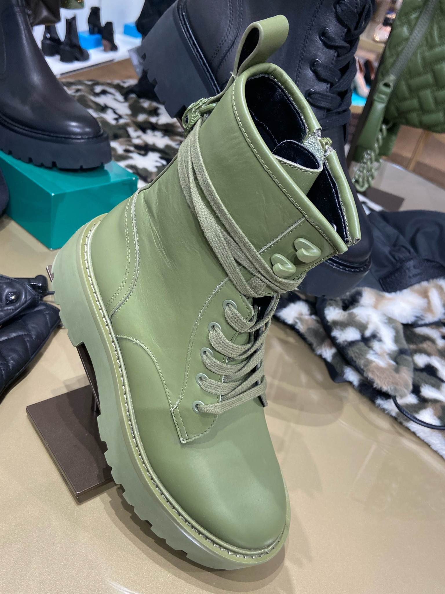 Kurt geiger green boots hotsell