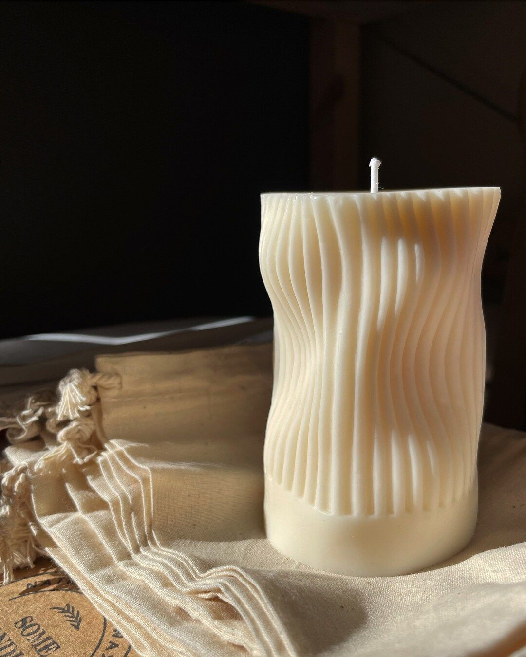 Wavy Soy Candle  Irregular Design  Unique Gift  Handmade  - Etsy | Etsy (US)