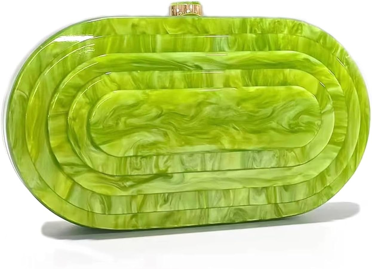 Acrylic Bubble Bag Luxury Marble Clutch Evening Purses for Women Glitter Handbag for Wedding Part... | Amazon (US)