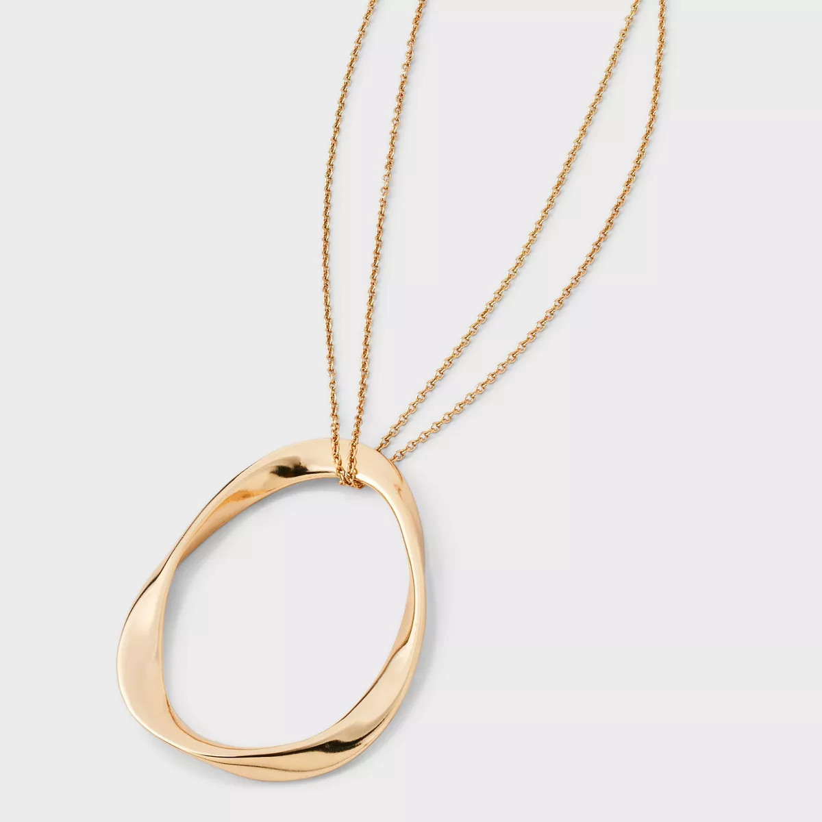 Oval Pendant Necklace - A New Day™ Metallic Gold | Target