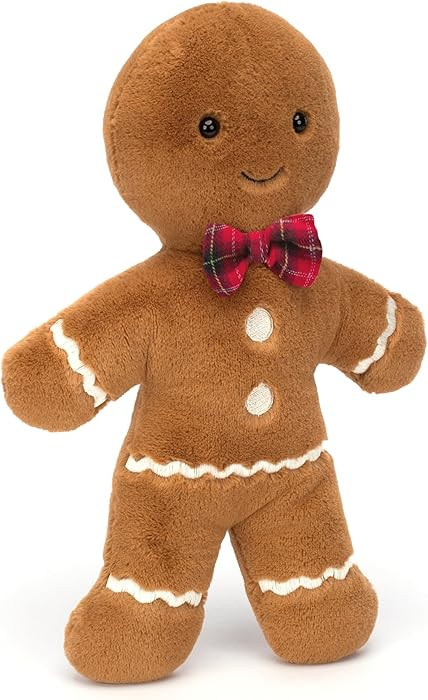 Jellycat Jolly Gingerbread Fred Stuffed Toy, Large 13 inches - Christmas Plush Décor | Amazon (US)