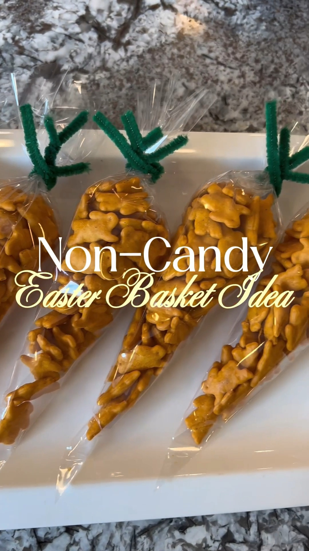 The simplest non candy Easter basket idea! You just need:

Clear triangular piping bags
@annieshomegrown cheddar bunnies
Green pipe cleaners 

I’ve been doing this for Alex since he was 2 and they’re always a hit! 🥕👩🏻‍🌾

#noncandyeaster #noncandyeasterbasket #annieshomegrown #cheddarbunnies #easterbasketideas 

non candy Easter basket idea, healthy Easter basket ideas for kids, Annie’s organic cheddar bunnies, bunny crackers snack idea, Easter snack for kids, carrot shaped snack idea, piping bag snack hack, Easter classroom snack idea, toddler Easter basket ideas, non sugar Easter treats, fun Easter food for kids, Easter bunny snack mix, creative Easter snacks, spring kids snack ideas, easy Easter themed snack, healthier Easter basket filler, Annie’s cheddar bunnies snack idea, carrot shaped Easter treat, DIY Easter snack idea, kids Easter party snack

#LTKHome #LTKSeasonal #LTKKids