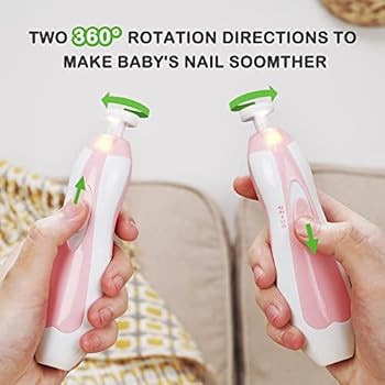 haakaa Baby Nail Trimmer Electric Safe Baby Nail Clippers Baby Nail File Kit Manicure Set, Trim P... | Amazon (US)