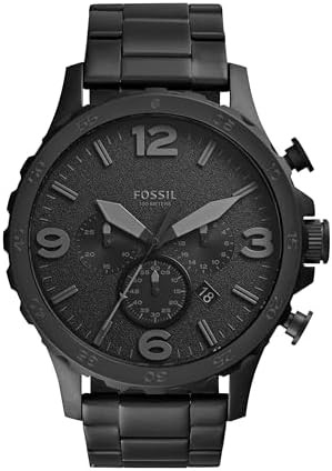Fossil Men's Nate Oversized Stainless Steel Chronograph Watch | Amazon (US)