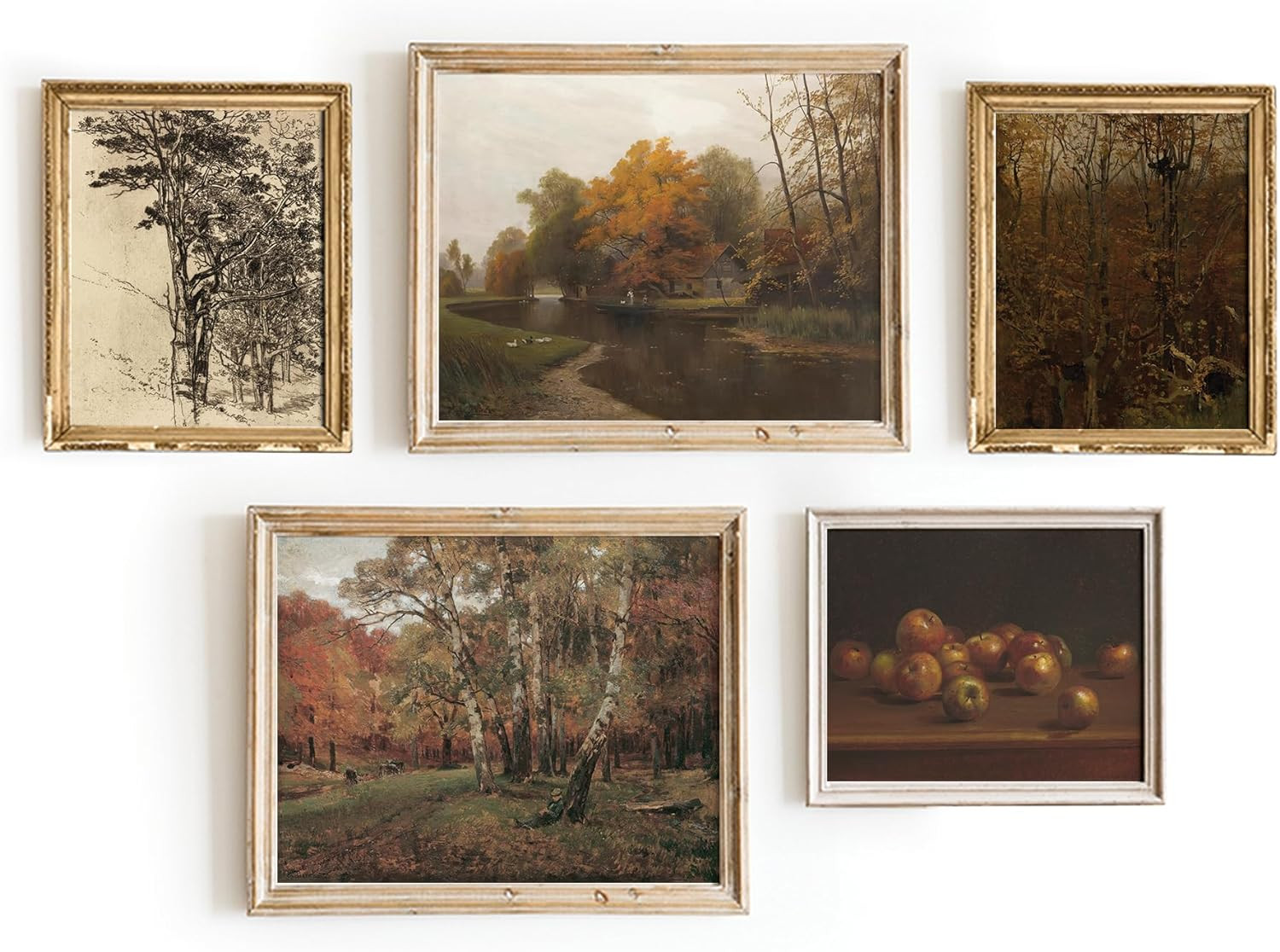 Vintage Posters For Room Aesthetic - Set 5 Autumn Aesthetic Gallery Wall Art, Vintage Prints For ... | Amazon (US)