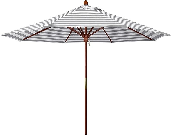 California Umbrella MARE908-F95 Grove Series Patio Umbrella, 9', Gray/White | Amazon (US)