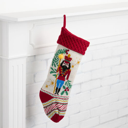 Multicolor Knit Nutcracker Christmas Stocking by World Market | World Market