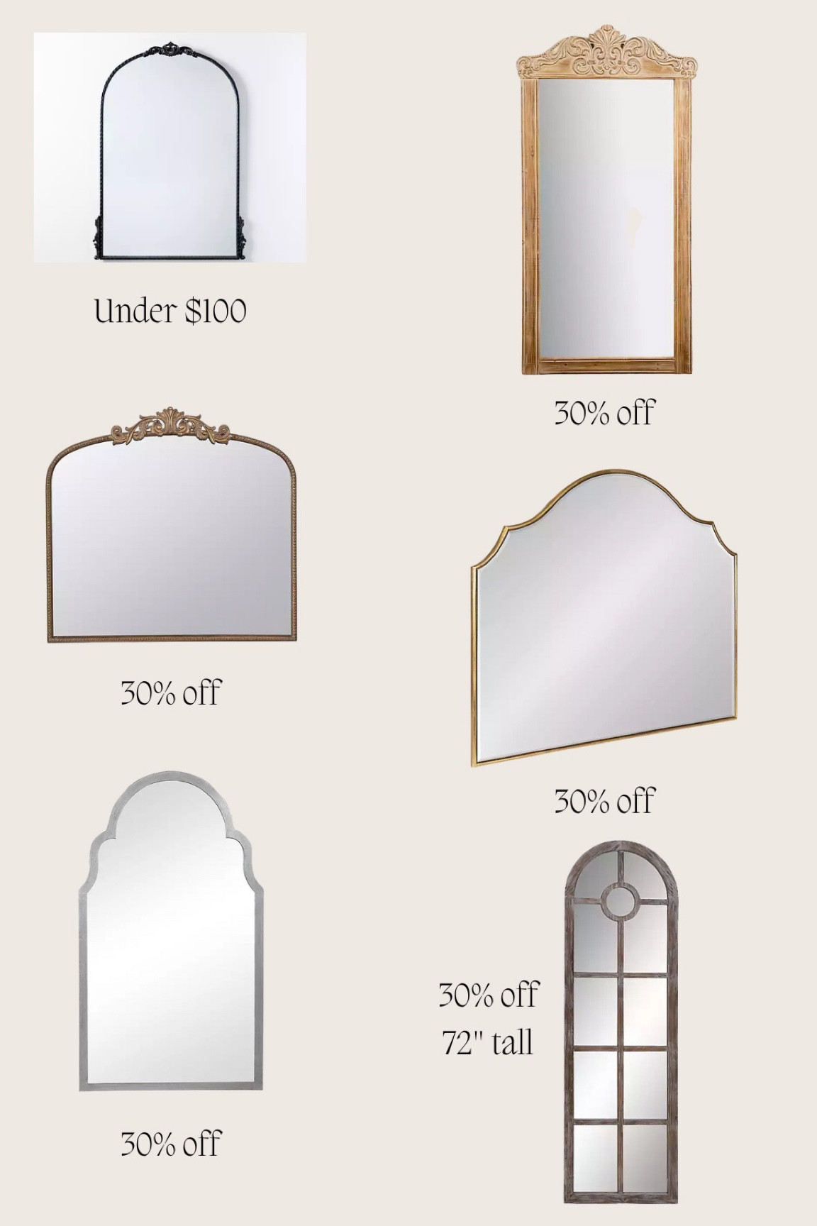 Love these mirrors for bathrooms or over console tables!  The 72” is perfect for a hallway or bedroom!

#LTKhome