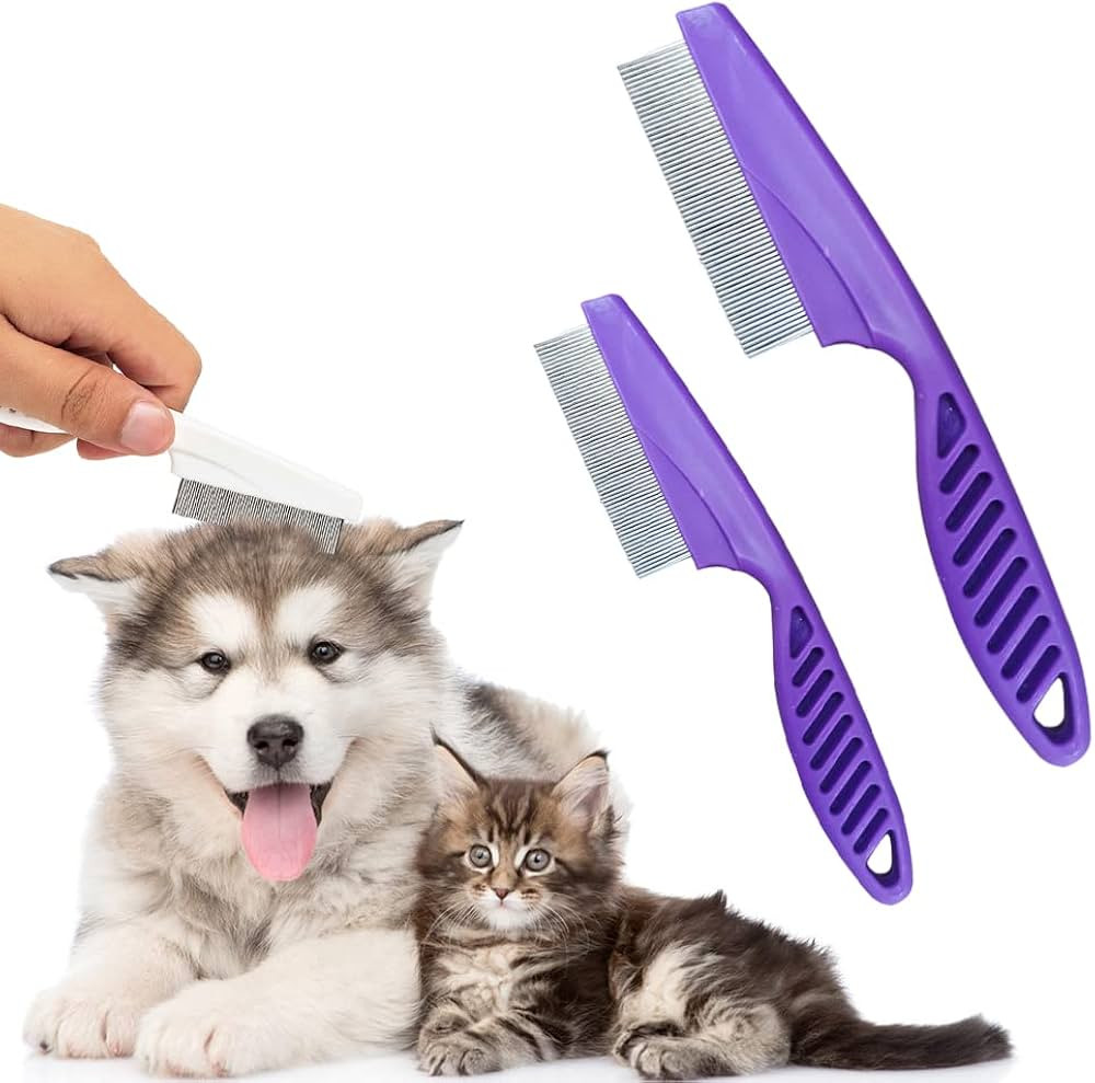 Amazon.com: ZiTour Pet Hair Comb, Multifunctional Pet Grooming Brush, Fine-Tooth Stainless Groomi... | Amazon (US)
