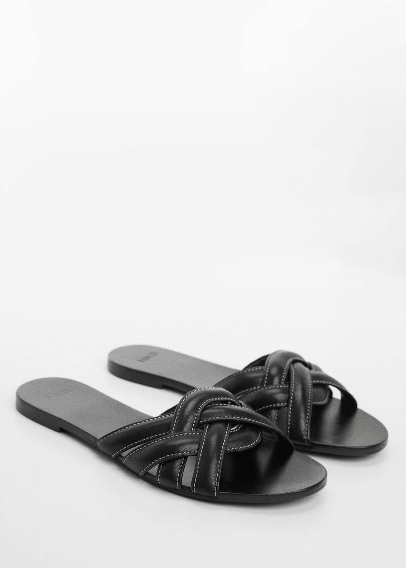 Leather straps sandals -  Women | Mango United Kingdom | MANGO (UK)