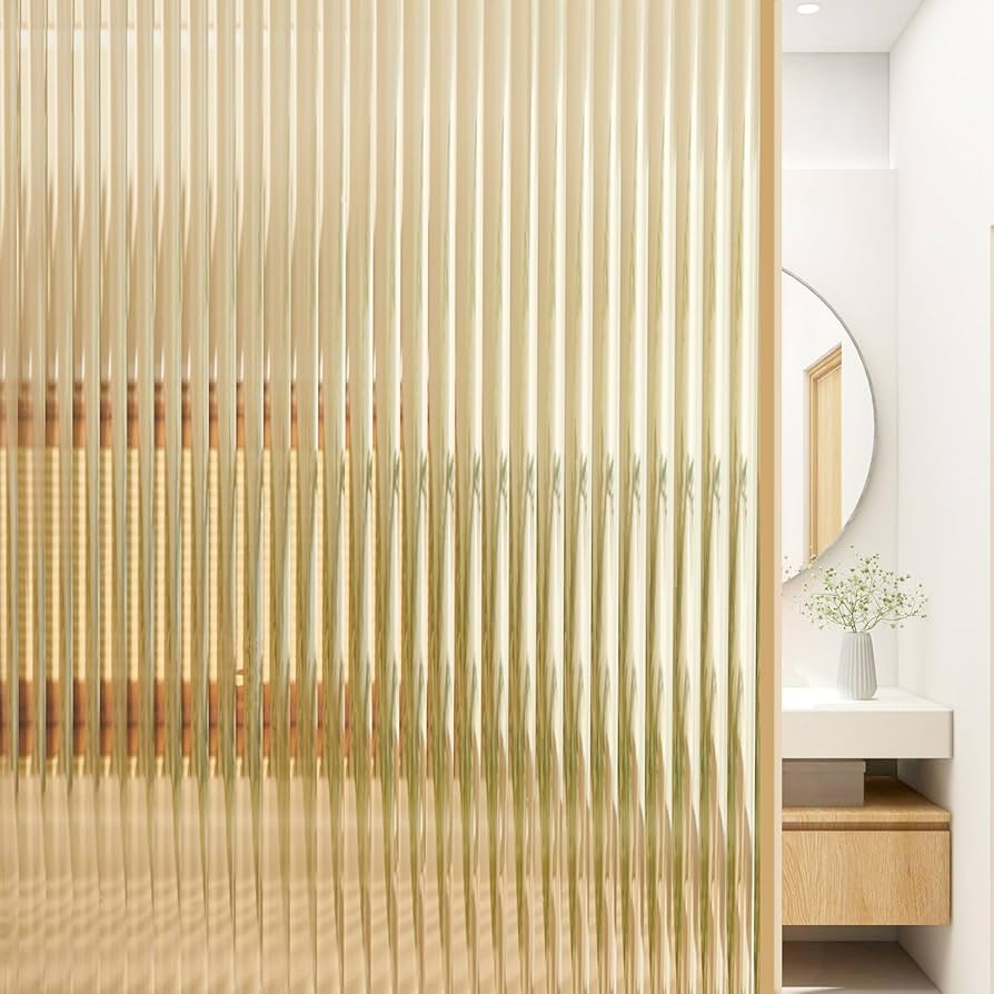 Window Privacy Film for Glass Windows, Fluted Glass Window Film Decorative Reeded Peel and Stick ... | Amazon (US)