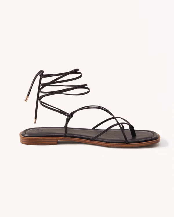 Strappy Flat Sandals | Abercrombie & Fitch (US)