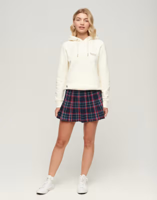 Superdry Mid rise check mini skirt in blue red check | ASOS | ASOS (Global)