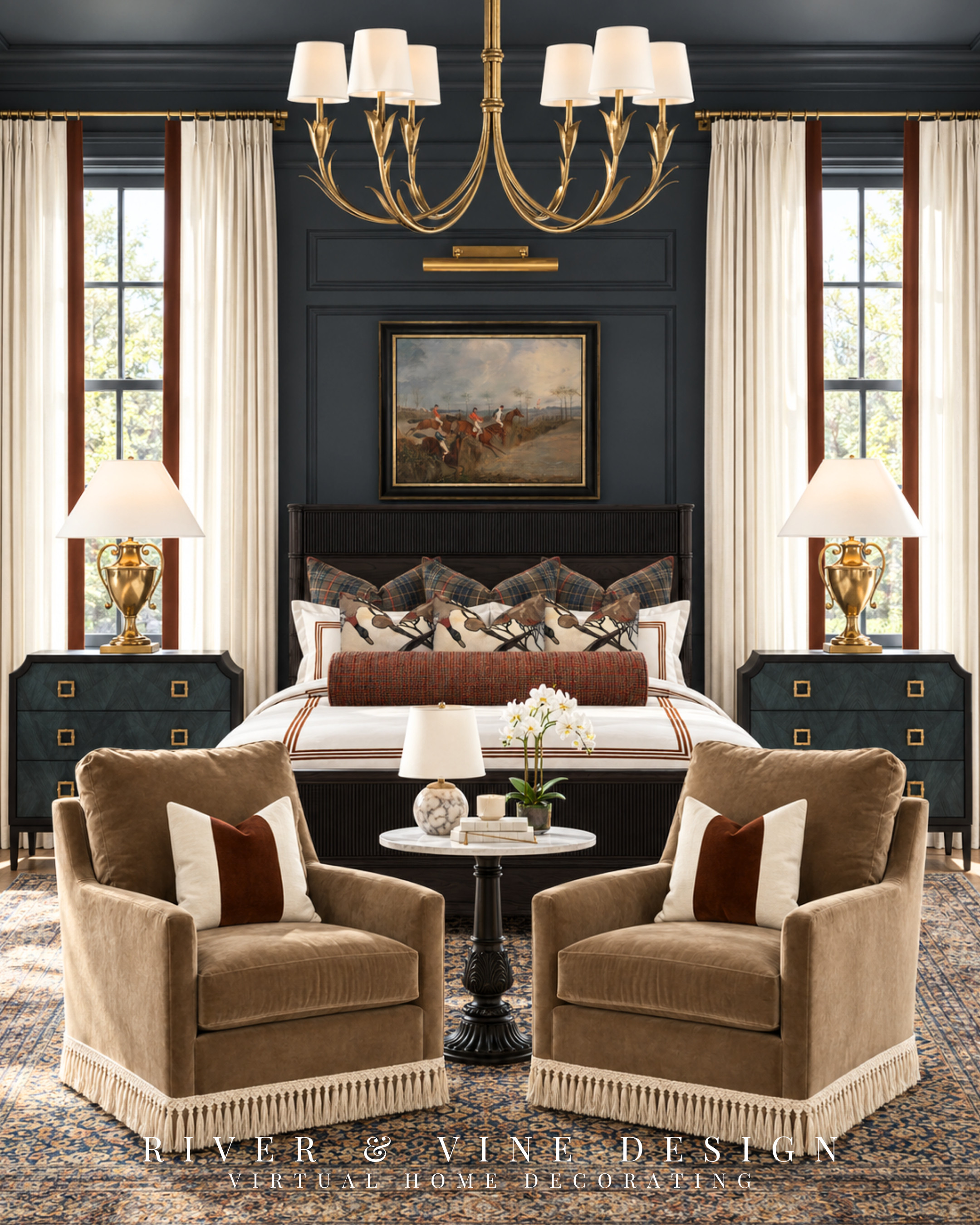 The windows beside your bed don’t automatically mean you need tiny nightstands.

In a bedroom with windows behind the nightstands, consider how the furniture works with the bed first. These substantial bedside chests give the tall headboard a balanced frame, while the pale curtains define the windows above them.

Before ordering, compare the nightstand height with your mattress, check that the drawers can open fully, and leave room for the curtains to move freely. Those details make this layout work for everyday use.

Browse the bedside tables, lamps, and curtains below to put together your own combination.

What’s your biggest bedside frustration: limited storage, awkward windows, or nowhere to put everything?

bedroom with windows behind nightstands, nightstand placement ideas, bedside chests with drawers, traditional bedroom furniture, bedroom curtain ideas, navy primary bedroom, bedside table lamps, bedroom layout inspiration

I may receive a commission from purchases made through my links.

#LTKHome