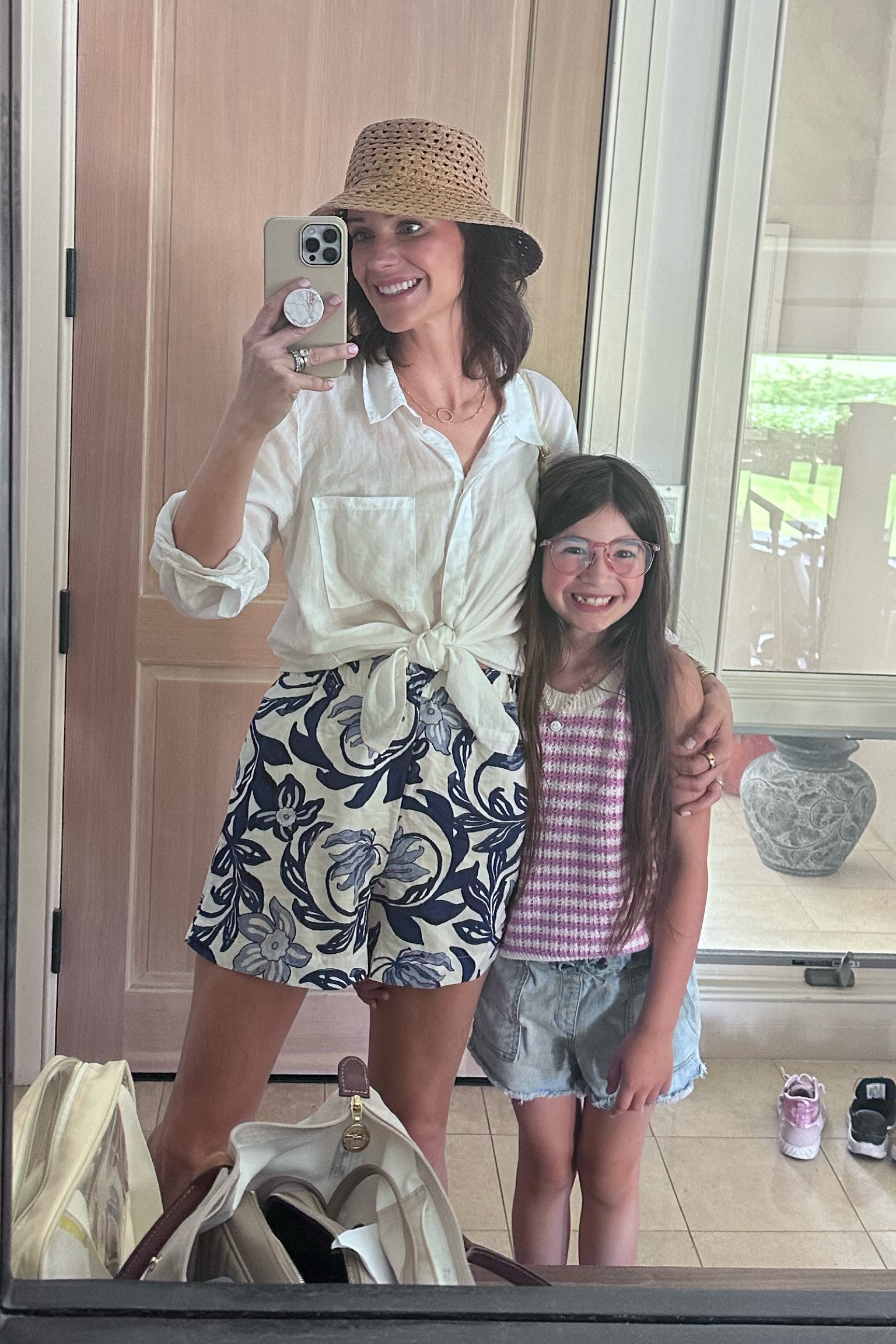 Vacation resort wear! Another way to style this white button down. I’m wearing a large. And I LOVE these linen shorts. High waisted. I’m wearing a small. Also loving bucket hats this season. 

#LTKSeasonal #LTKTravel