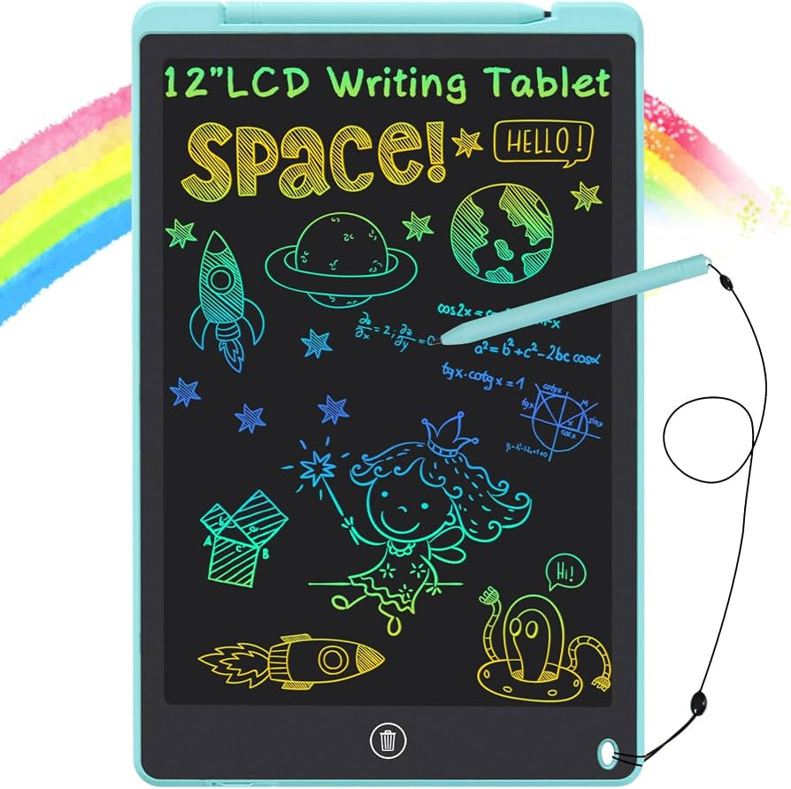 LCD Writing Tablet Kids Toys - 12 Inch Doodle Board Colorful Drawing Pad for Kids, Portable Drawi... | Amazon (US)