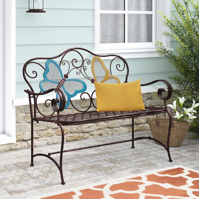 Caryn Iron Garden Bench | Wayfair North America