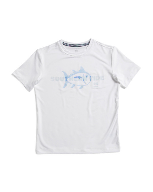 Boys Short Sleeve Overlay Performance Tee | TJ Maxx
