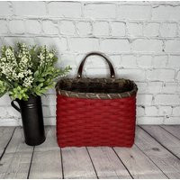 Mail Basket/Wall Basket-Painted Primitive Style Handwoven | Etsy (US)