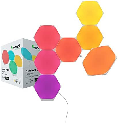 Nanoleaf Shapes Hexagons WiFi and Thread Smart RGBW 16M+ Color LED Dimmable Gaming and Home Decor... | Amazon (US)