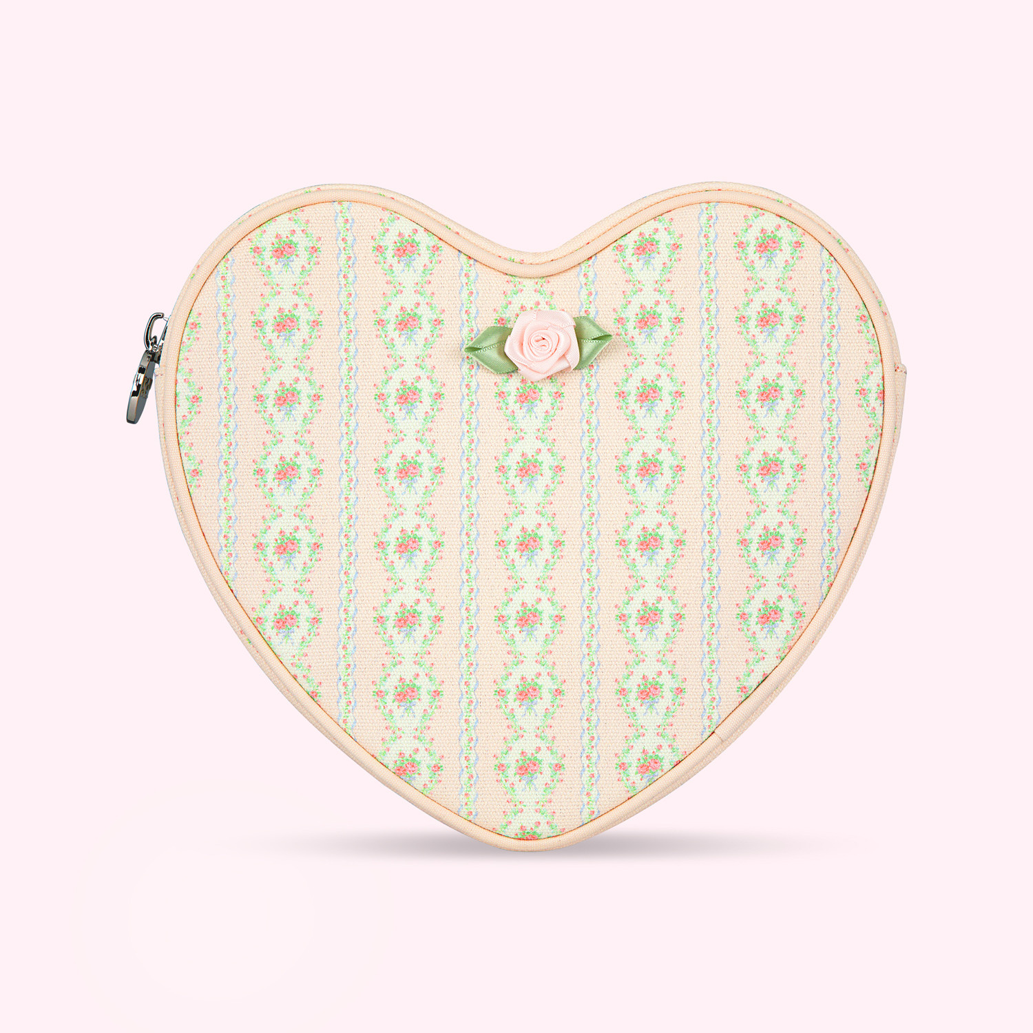 Floral Printed Canvas Heart Pouch - Customizable | Stoney Clover Lane | Stoney Clover Lane