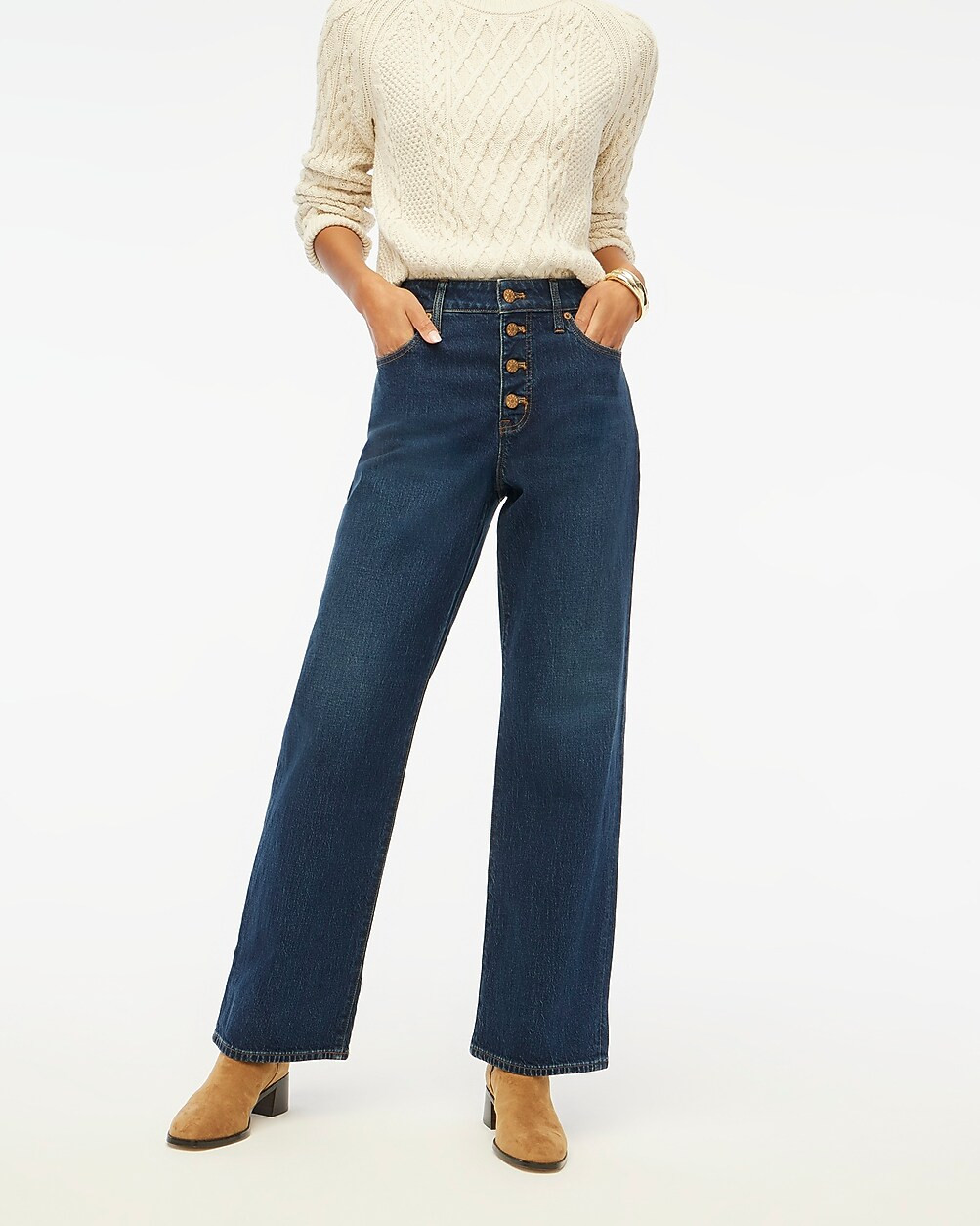 Tall curvy full-length wide-leg jean in all-day stretch | J.Crew Factory