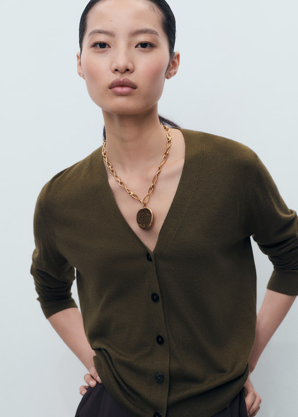V-neck knitted cardigan - Women | MANGO USA | Mango (US/MX/AU)