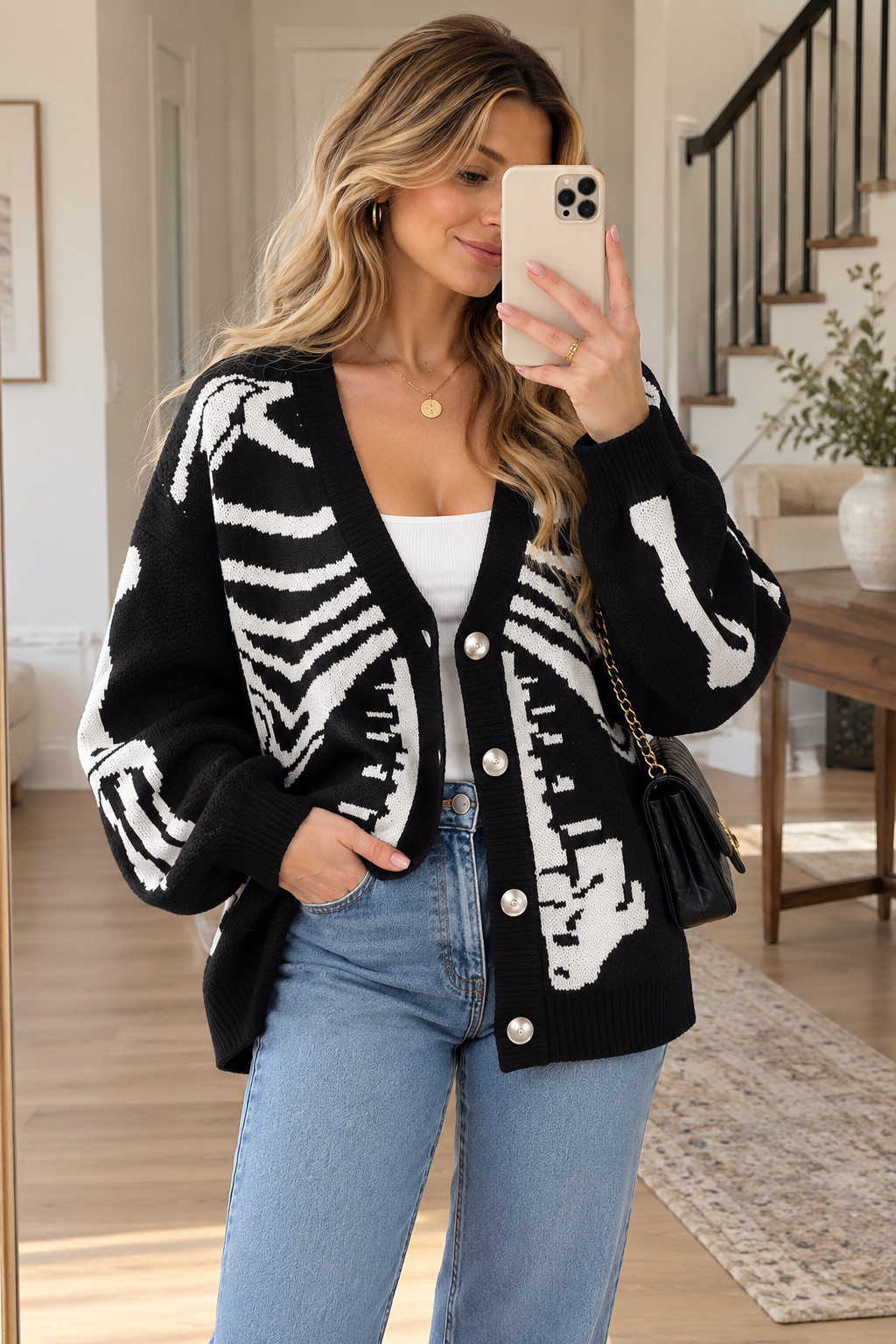 Halloween outfits don’t have to be complicated, and these Amazon cardigans are proof 🎃✨ Throw one over your favorite basics and suddenly the whole outfit feels perfect for October. I’m obsessed with the little ghost, pumpkin and skeleton patterns, especially with relaxed denim and simple accessories. Cute, cozy and so easy to wear for all the fall things. #HalloweenCardigan #AmazonFashionFinds #HalloweenStyle #SpookyCuteStyle #FallOutfitInspo #AmazonFinds #OctoberOutfitIdeas #FallCardigans #HalloweenSweater #PumpkinCardigan #GhostCardigan #SpookySeason #CasualFallFashion #FallMustHaves #AmazonStyle 

 #LTKSeasonal #LTKU #LTKSaleAlert