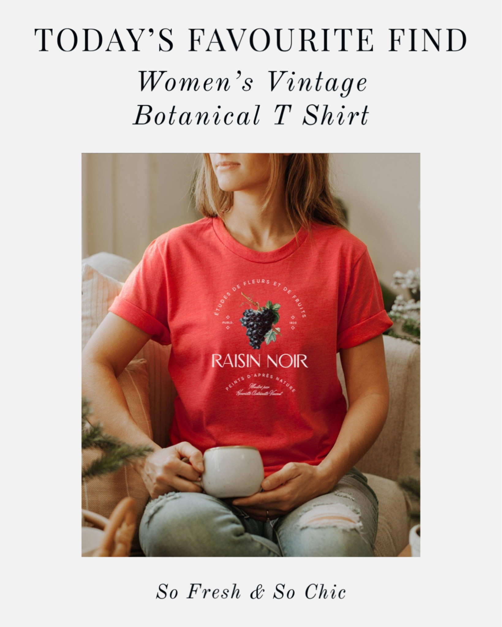 Gift idea for her! Vintage botanical T-shirts.
-
Women’s t shirts - unisex t shirts - wine lover t shirt - wine grape t shirt - shop small - Love Paper and Ink Co - handmade design T shirt - unique gift for her - bff gift - college girl gift - teen girl gift - gardener gift - MIL gift - mom gift - minimalist t shirt - women’s t shirt sale 

#LTKCyberweek #LTKsalealert #LTKGiftGuide