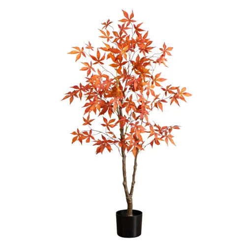 NEARLY NATURAL 4-ft Autumn Japanese Maple Artificial Fall Tree in Burgundy at Nordstrom | Nordstrom