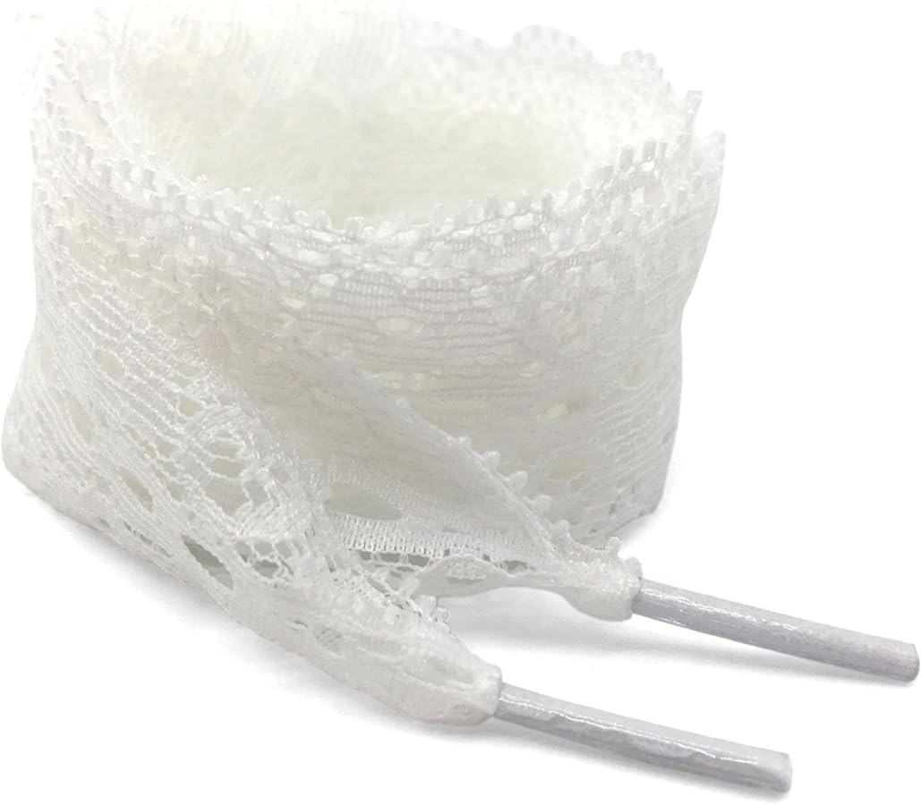 Flat Lace Shoelaces for Sneakers 3cm Wide Elastic Shoe Laces[2 Pair] | Amazon (US)