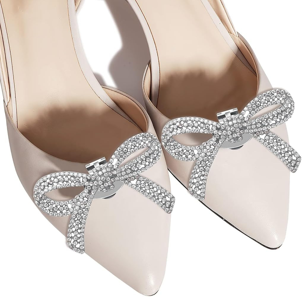 Shoe Clips for Women Dress Shoes, 1 Pair Fashionable and Beautiful Crystal Rhinestone Shoe Decora... | Amazon (US)