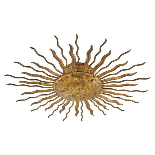 Ré Flush Mount, Gilded Iron | One Kings Lane