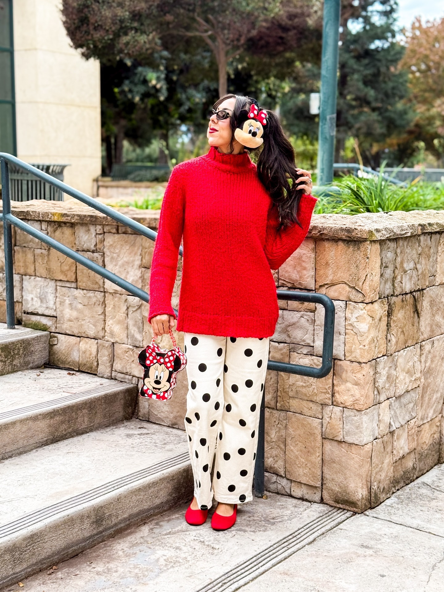 Merry Minnie Monday! ❤️

Me 🤝 a fun pair of pants.
 @wdirara_us  #gifted

Headphones turned earmuffs from @fivebelow 

#disney #disneyland #disneystyle #disneychristmas #disneylandchristmas #holidayoutfit #christmasoutfits

#LTKStyleTip #LTKootd #LTKHoliday