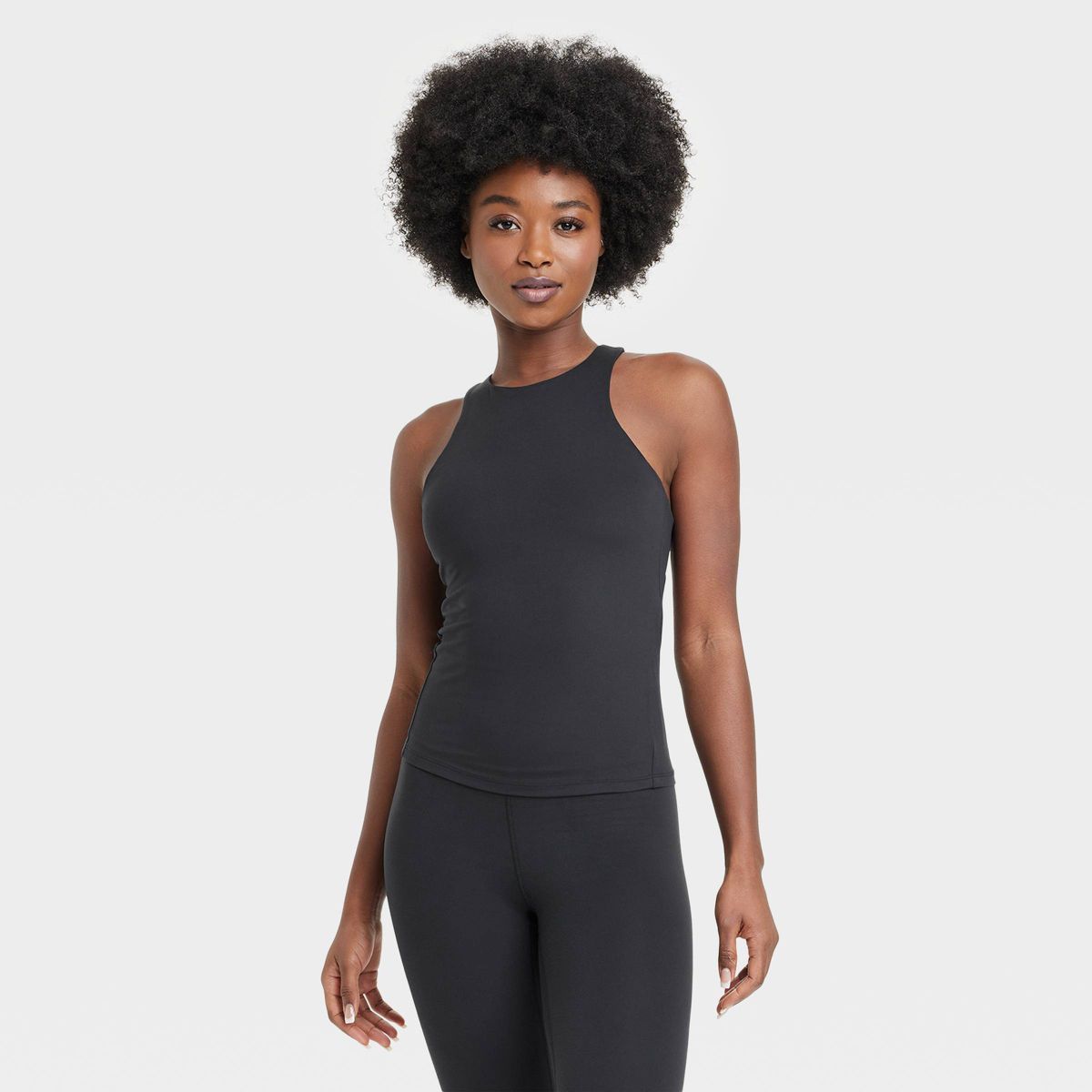 Women's Everyday Soft Racerback Tank Top - All In Motion™ Black M | Target