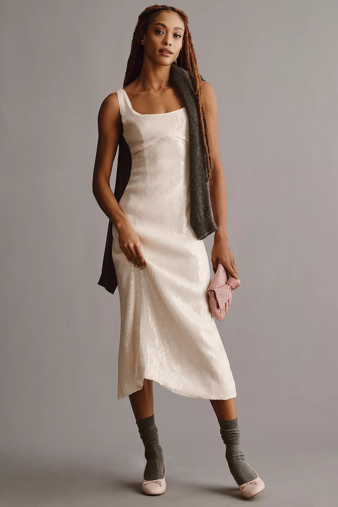 Pilcro Sequin Slim Midi Dress | Anthropologie (US)